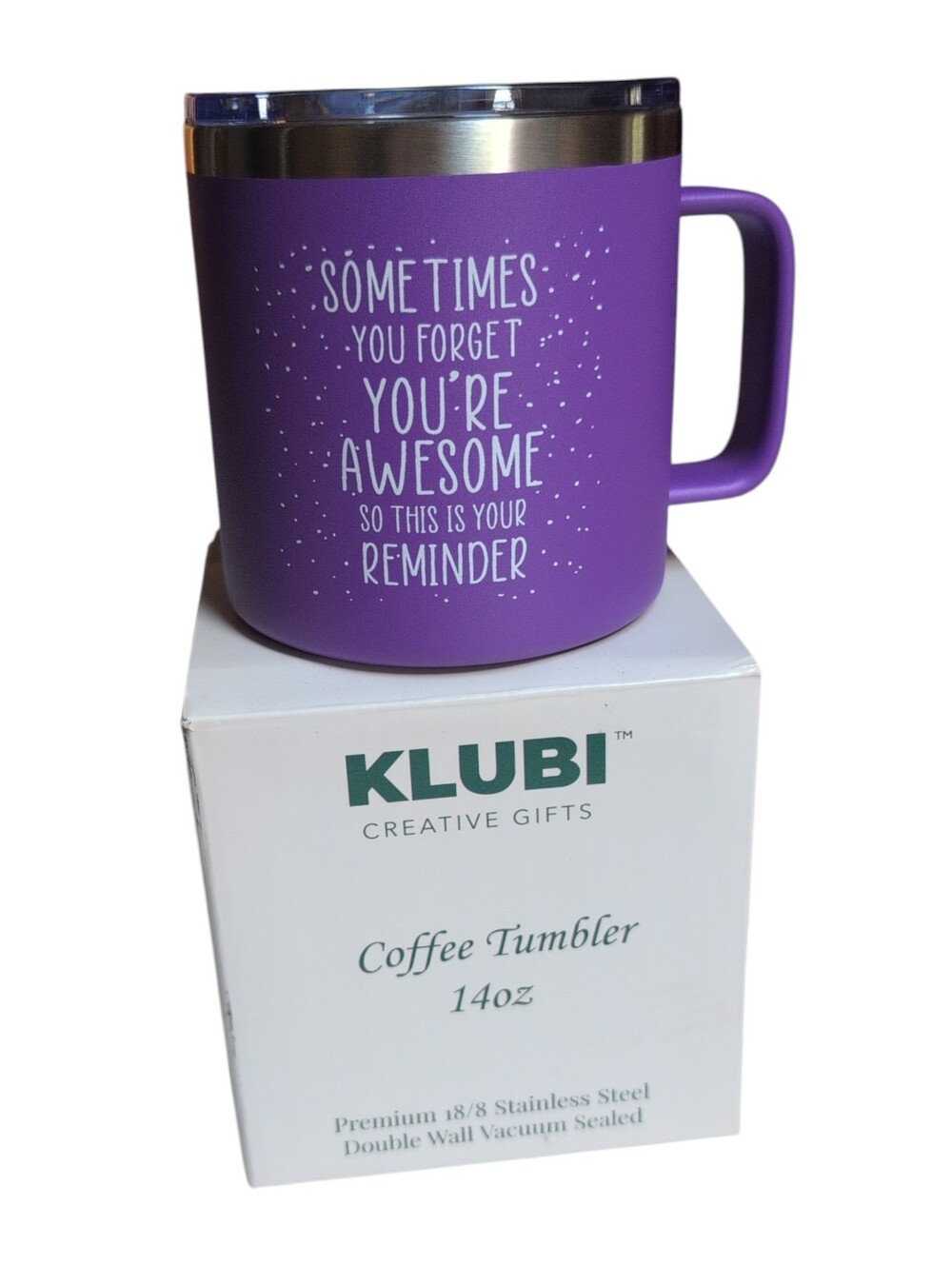 KLUBI Purple 14oz Coffee Tumbler